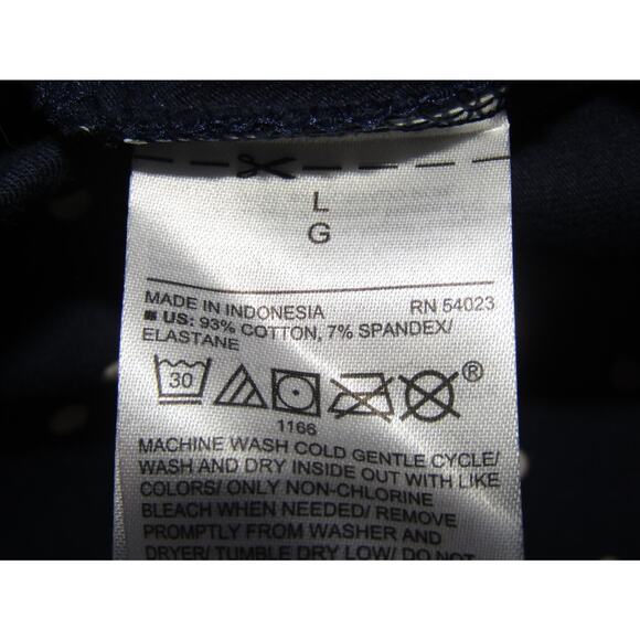 Old Navy Polka Dot Dress Knit sz L Fit Flare Skater Boho Nautical Y2K Mini - Picture 6 of 6